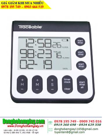 Traceable 5665, Đồng hồ đếm lùi đếm tiến 03 kênh Traceable® 5665 Three-Channel Benchtop Timer with Antimicrobial Protection /Đã hiệu chuẩn tại Mỹ